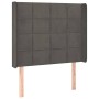 Kopfteil mit dunkelgrauen Samtohren 83x16x118/128 cm von , Kopf- und Fußteile - Ref: Foro24-3119611, Preis: 72,59 €, Rabatt: %