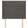 Kopfteil mit dunkelgrauen Samtohren 83x16x118/128 cm von , Kopf- und Fußteile - Ref: Foro24-3119611, Preis: 72,59 €, Rabatt: %