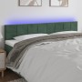 Cabecero con LED de terciopelo verde oscuro 180x5x78/88 cm de , Cabeceros y pies de cama - Ref: Foro24-3121675, Precio: 74,38...