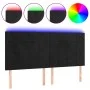 Black velvet headboard with LED lights 160x5x118/128 cm by , Headboards and footboards - Ref: Foro24-3122480, Price: 127,17 €...