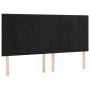 Kopfteil aus schwarzem Samt mit LED-Leuchten, 160 x 5 x 118/128 cm von , Kopf- und Fußteile - Ref: Foro24-3122480, Preis: 119...
