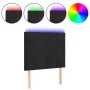 Black velvet headboard with LED lights 80x5x118/128 cm by , Headboards and footboards - Ref: Foro24-3122456, Price: 75,42 €, ...