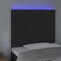 Black velvet headboard with LED lights 80x5x118/128 cm by , Headboards and footboards - Ref: Foro24-3122456, Price: 75,42 €, ...