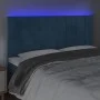 Headboard with LED lights dark blue velvet 160x5x118/128 cm by , Headboards and footboards - Ref: Foro24-3122482, Price: 122,...