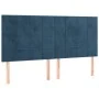 Headboard with LED lights dark blue velvet 160x5x118/128 cm by , Headboards and footboards - Ref: Foro24-3122482, Price: 122,...
