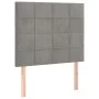 Kopfteil mit LED-Leuchten, hellgrauer Samt, 80 x 5 x 118/128 cm von , Kopf- und Fußteile - Ref: Foro24-3122454, Preis: 78,99 ...