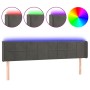 Dunkelgraues Samtkopfteil mit LED 163x16x78/88 cm von , Kopf- und Fußteile - Ref: Foro24-3123291, Preis: 79,86 €, Rabatt: %