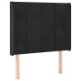 Kopfteil aus schwarzem Samt mit LED 83x16x118/128 cm von , Kopf- und Fußteile - Ref: Foro24-3124080, Preis: 80,10 €, Rabatt: %