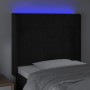 Kopfteil aus schwarzem Samt mit LED 83x16x118/128 cm von , Kopf- und Fußteile - Ref: Foro24-3124080, Preis: 80,10 €, Rabatt: %