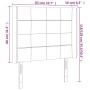 Kopfteil aus schwarzem Samt mit LED 83x16x118/128 cm von , Kopf- und Fußteile - Ref: Foro24-3124080, Preis: 80,10 €, Rabatt: %