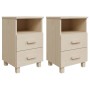 HAMAR bedside tables 2 units solid pine honey brown 40x35x62 cm by vidaXL, Nightstands - Ref: Foro24-340416, Price: 123,07 €,...