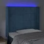 Cabecero con LED de terciopelo azul oscuro 83x16x118/128 cm de , Cabeceros y pies de cama - Ref: Foro24-3124082, Precio: 85,9...
