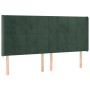 Dunkelgrünes Samtkopfteil mit LED 163x16x118/128 cm von , Kopf- und Fußteile - Ref: Foro24-3124105, Preis: 123,09 €, Rabatt: %
