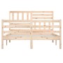 Estructura de cama sin colchón madera maciza 140x200 cm