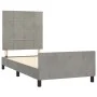 Light gray velvet bed frame with headboard 80x200 cm by , Beds and slatted bases - Ref: Foro24-3125721, Price: 158,61 €, Disc...