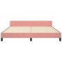Estructura de cama con cabecero de terciopelo rosa 160x200 cm de , Camas y somieres - Ref: Foro24-3125768, Precio: 215,38 €, ...