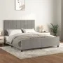 Bed frame with light gray velvet headboard 160x200cm by , Beds and slatted bases - Ref: Foro24-3125763, Price: 247,20 €, Disc...