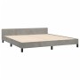 Estructura de cama con cabecero terciopelo gris claro 160x200cm de , Camas y somieres - Ref: Foro24-3125763, Precio: 220,95 €...