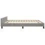 Bed frame with light gray velvet headboard 160x200cm by , Beds and slatted bases - Ref: Foro24-3125763, Price: 247,20 €, Disc...
