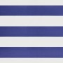 Toldo retráctil aluminio y tela azul y blanco 3,5x2,5 m