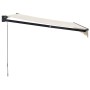 Toldo retráctil aluminio y tela color crema 3,5x2,5 m