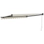 Toldo retráctil aluminio y tela color crema 3,5x2,5 m