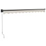 Toldo retráctil aluminio y tela color crema 3,5x2,5 m