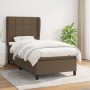Box spring bed with dark brown fabric mattress 100x200 cm by , Beds and slatted bases - Ref: Foro24-3127944, Price: 369,23 €,...