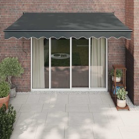 Toldo retráctil aluminio y tela gris antracita 3,5x2,5 m en Toldos | Comprar online en Foro24