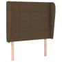 Box spring bed with dark brown fabric mattress 100x200 cm by , Beds and slatted bases - Ref: Foro24-3127944, Price: 368,88 €,...