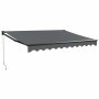 Toldo retráctil aluminio y tela gris antracita 3,5x2,5 m