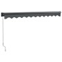 Toldo retráctil aluminio y tela gris antracita 3,5x2,5 m