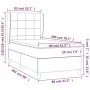 Cama box spring con colchón terciopelo azul oscuro 80x200 cm de , Camas y somieres - Ref: Foro24-3129181, Precio: 313,28 €, D...