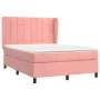 Box spring bed with pink velvet mattress 140x200 cm by , Beds and slatted bases - Ref: Foro24-3129218, Price: 504,56 €, Disco...