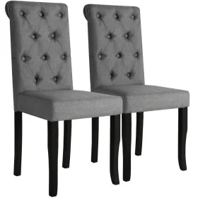 Esszimmerstühle 2 Einheiten dunkelgrauer Stoff von vidaXL, Essstühle - Ref: Foro24-245514, Preis: 165,24 €, Rabatt: %