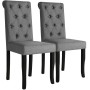Dining chairs 2 units dark gray fabric by vidaXL, dining chairs - Ref: Foro24-245514, Price: 168,06 €, Discount: %