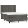 Boxspringbett mit dunkelgrauer Samtmatratze 140x190 cm von , Betten und Lattenroste - Ref: Foro24-3132676, Preis: 499,28 €, R...
