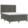 Boxspringbett mit dunkelgrauer Samtmatratze 140x190 cm von , Betten und Lattenroste - Ref: Foro24-3132676, Preis: 499,28 €, R...