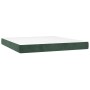Cama box spring colchón y LED terciopelo verde oscuro 160x200cm de , Camas y somieres - Ref: Foro24-3134414, Precio: 496,90 €...