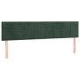 Cama box spring colchón y LED terciopelo verde oscuro 160x200cm de , Camas y somieres - Ref: Foro24-3134414, Precio: 496,90 €...
