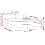 Cama box spring colchón y LED terciopelo verde oscuro 160x200cm de , Camas y somieres - Ref: Foro24-3134414, Precio: 496,90 €...