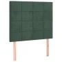 Box spring bed with mattress and LED dark green velvet 90x190 cm by , Beds and slatted bases - Ref: Foro24-3136098, Price: 31...