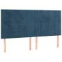 Box spring bed with mattress and LED velvet dark blue 160x200 cm by , Beds and slatted bases - Ref: Foro24-3136135, Price: 54...