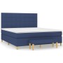 Box spring bed with blue fabric mattress 160x200 cm by , Beds and slatted bases - Ref: Foro24-3137171, Price: 587,46 €, Disco...