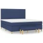 Box spring bed with blue fabric mattress 160x200 cm by , Beds and slatted bases - Ref: Foro24-3137171, Price: 583,28 €, Disco...