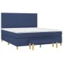 Box spring bed with blue fabric mattress 160x200 cm by , Beds and slatted bases - Ref: Foro24-3137171, Price: 583,28 €, Disco...