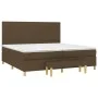 Box spring bed with dark brown fabric mattress 200x200 cm by , Beds and slatted bases - Ref: Foro24-3137184, Price: 742,52 €,...
