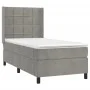 Boxspringbett mit Matratze und hellgrauem LED-Samt 80x200 cm von , Betten und Lattenroste - Ref: Foro24-3139529, Preis: 337,3...