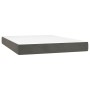 Box spring bed with mattress and LED dark gray velvet 140x190 cm by , Beds and slatted bases - Ref: Foro24-3139560, Price: 50...
