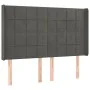 Box spring bed with mattress and LED dark gray velvet 140x190 cm by , Beds and slatted bases - Ref: Foro24-3139560, Price: 49...